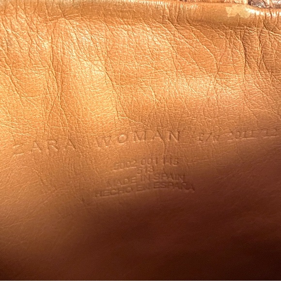 🛑 Zara Brown Snakeskin Leather Heeled Knee Boots - 39 / 8, made in Spain 🇪🇸 - Picture 5 of 13